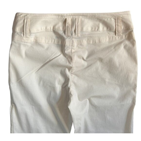 Liz Claiborne Axcess Ivory Straight Leg Pants Stretch Belt Loops Mid-Rise Size 6 - Picture 5 of 12